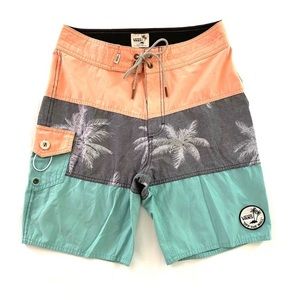 Vans Swim • Vans Off The Wall psych panel board shorts